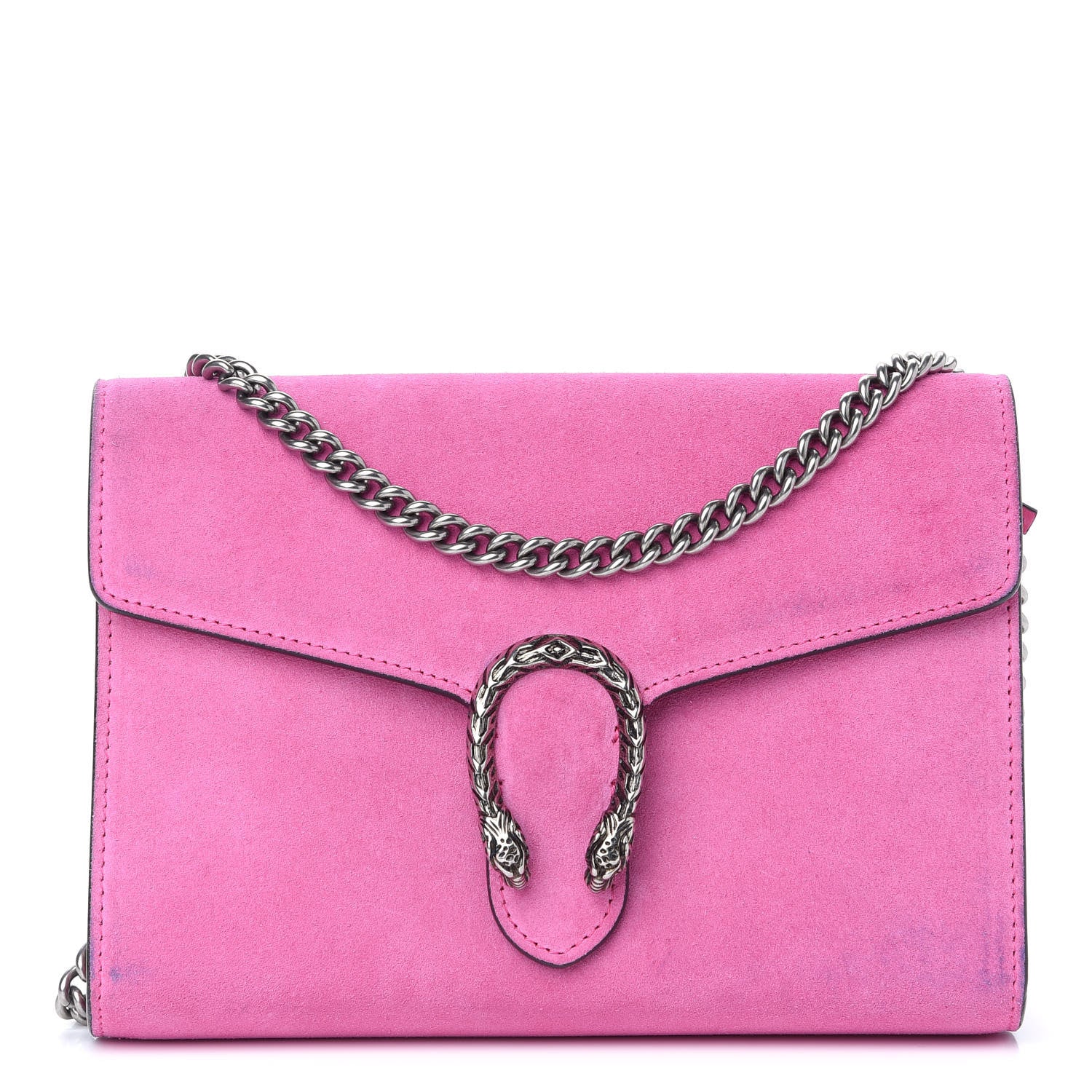 Gucci Suede Mini Dionysus Chain Wallet Pink Tropical Flower 1 of 11