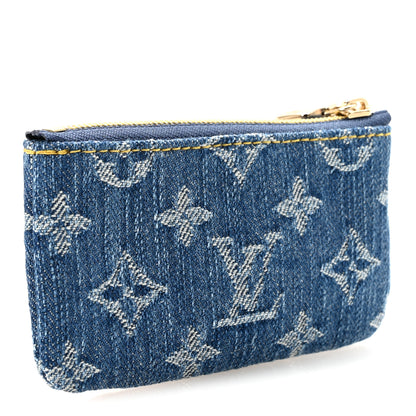 Louis Vuitton LV X TM Monogram Denim Cerises Key Pouch Blue 3 of 7