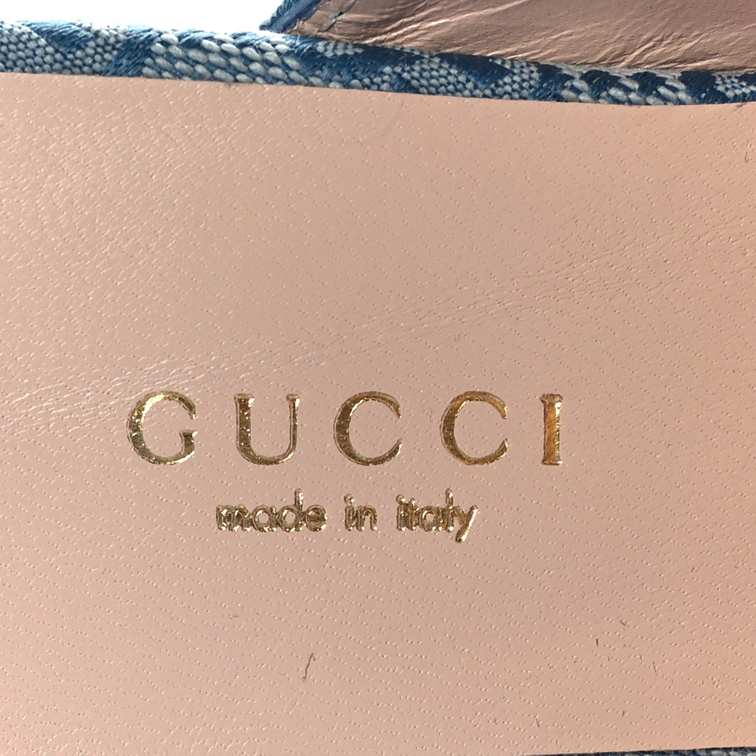 Gucci Canvas GG Monogram Nappa Womens Princetown Slippers 37 Porcelain Light Blue Dark Porcelain Light Blue 7 of 9