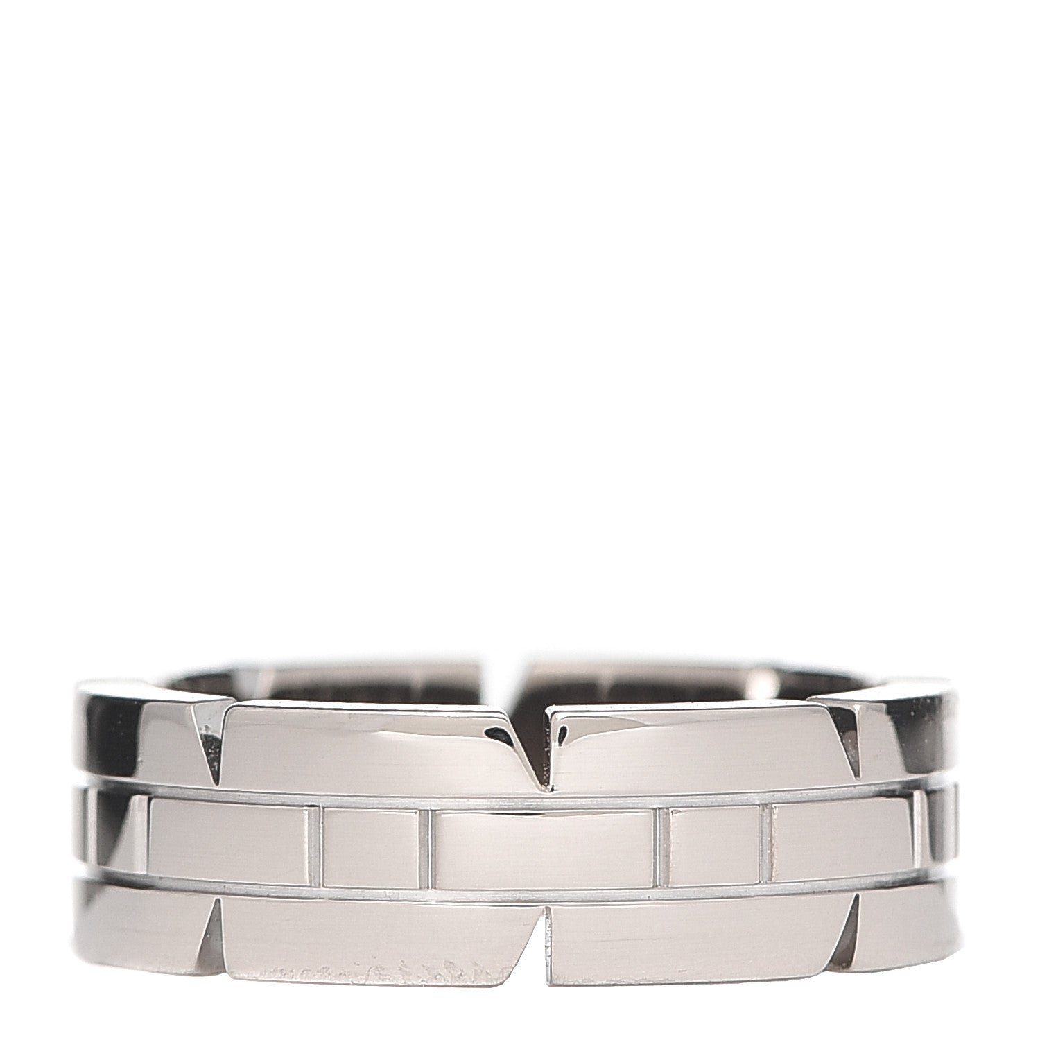 Cartier 18K White Gold Tank Francaise Band Ring 50 5.25 1 of 4