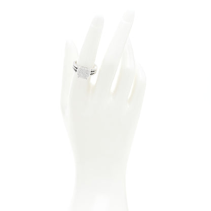 David Yurman Sterling Silver Diamond 10mm Petite Wheaton Ring 54 7 2 of 5