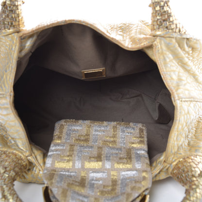Fendi Nappa Nuvolata Bimetal Spy Oro Argento 5 of 13