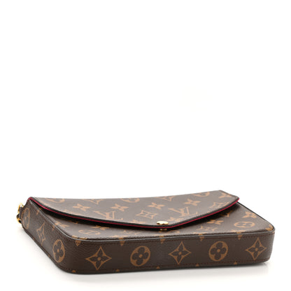 Louis Vuitton Monogram Pochette Felicie Chain Wallet Fuchsia 4 of 9