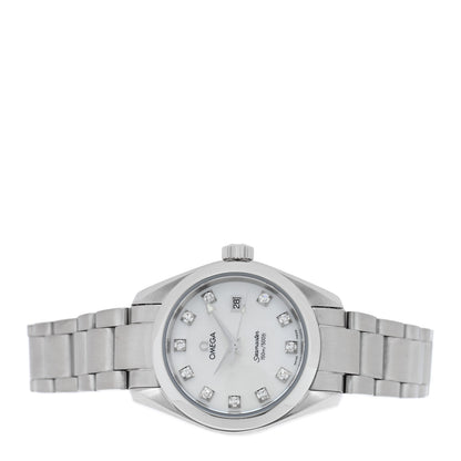 Omega Stainless Steel Diamond Mother of Pearl 29mm Seamaster Aqua Terra Automatic Watch 2563.75.00 2 of 5