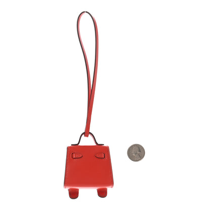 Hermes Tadelakt Chevre Mysore Kelly Quelle Idole Bag Charm Capucine Jaune De Naples Vert Vertigo Zanzibar 2 of 5