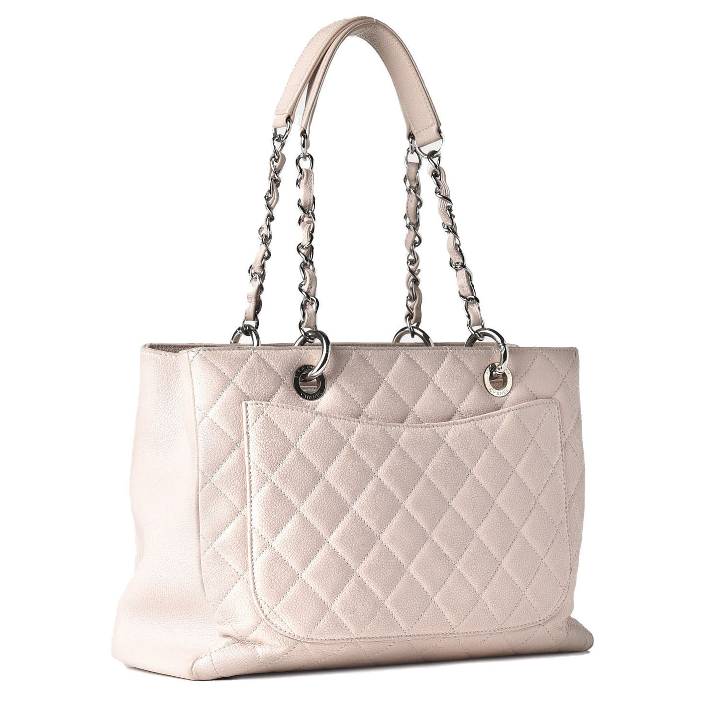 Caviar Quilted Grand Shopping Tote GST Beige Clair
