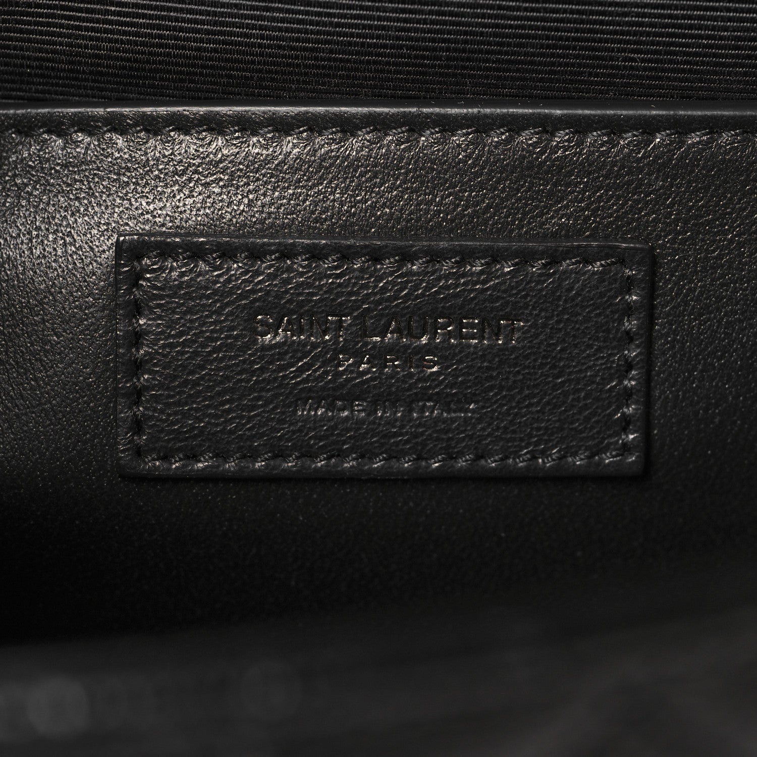 Saint Laurent Grain De Poudre Textured Mixed Matelasse Triquilt Medium Monogram Monochrome Satchel Black 6 of 9