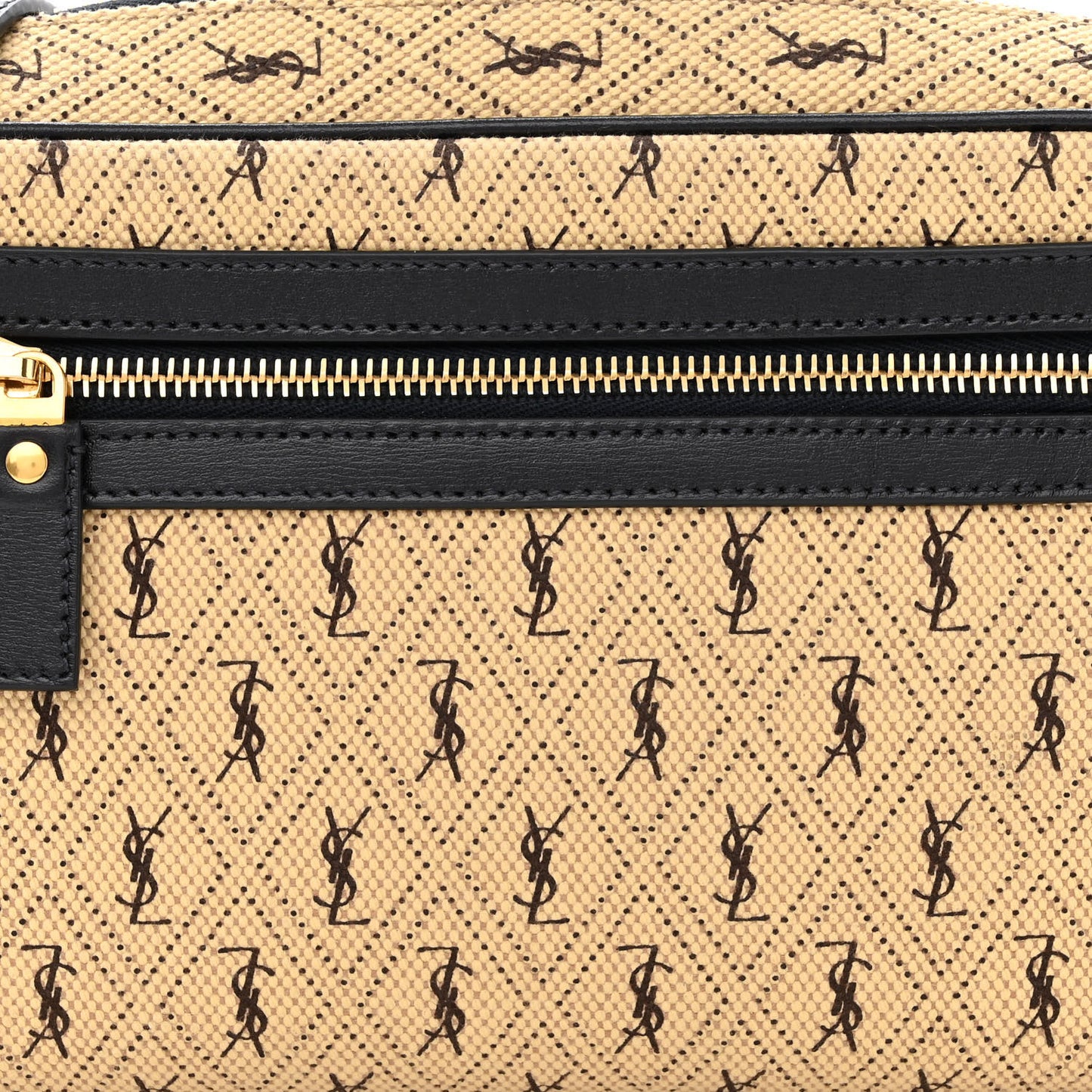 Canvas Monogram All Over Camera Bag Beige