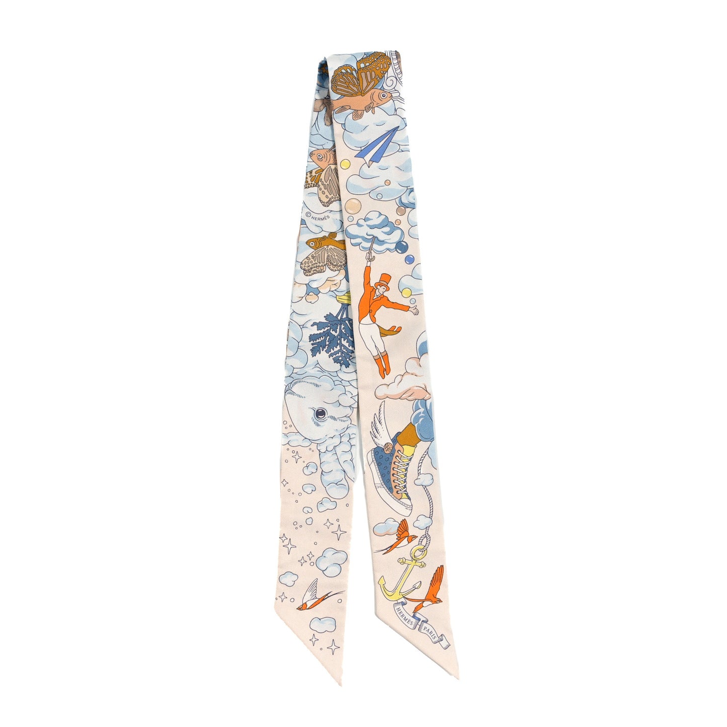 Silk Sur Mon Nuage Twilly Creme Bleu Ciel Orange