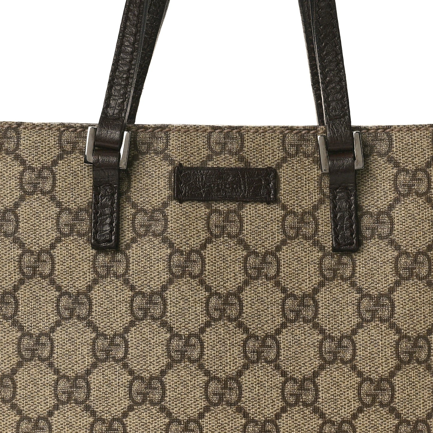 GG Supreme Monogram Mini Vertical Tote Dark Brown