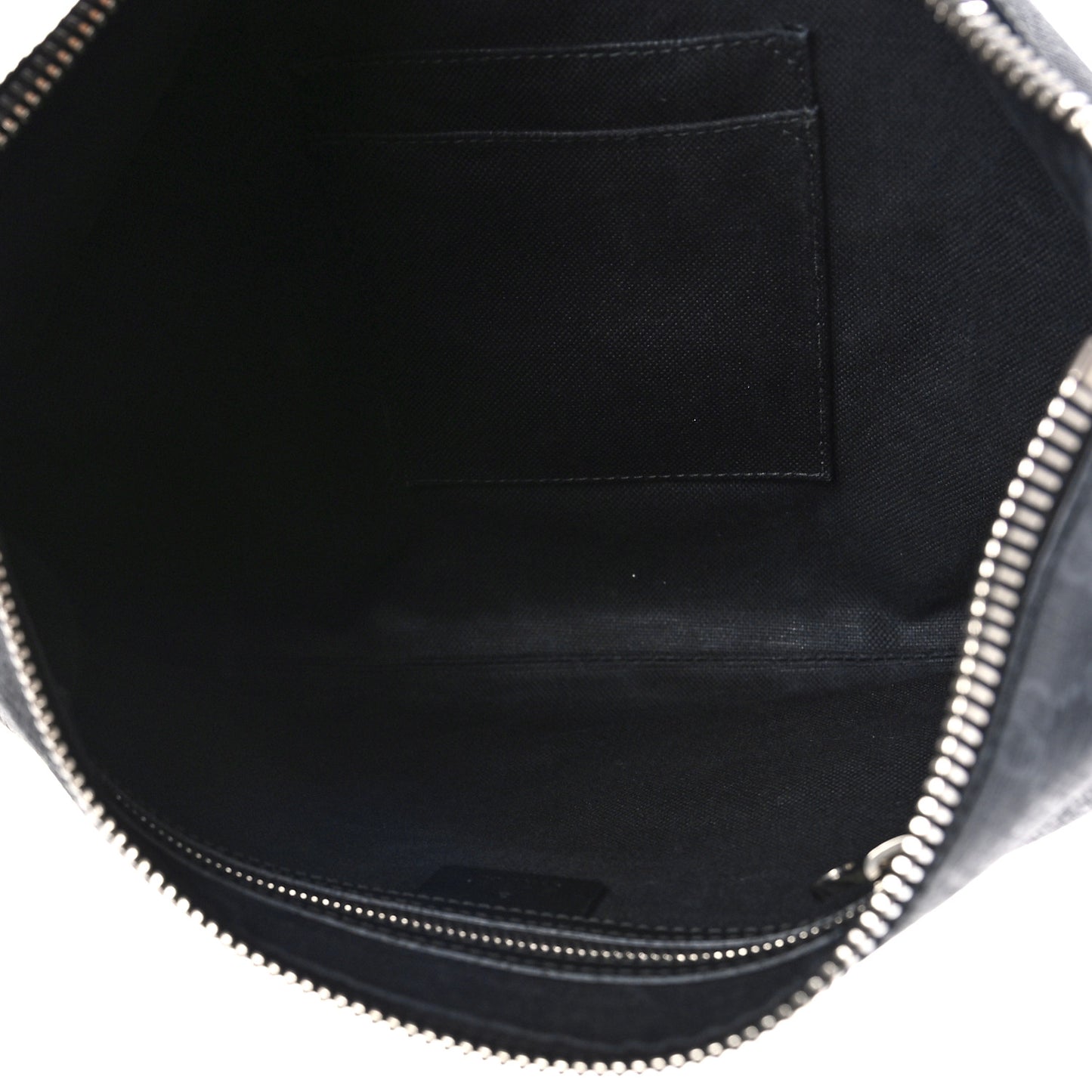 Soft GG Supreme Monogram Appia Calfskin Web East West Messenger Bag Black Grey