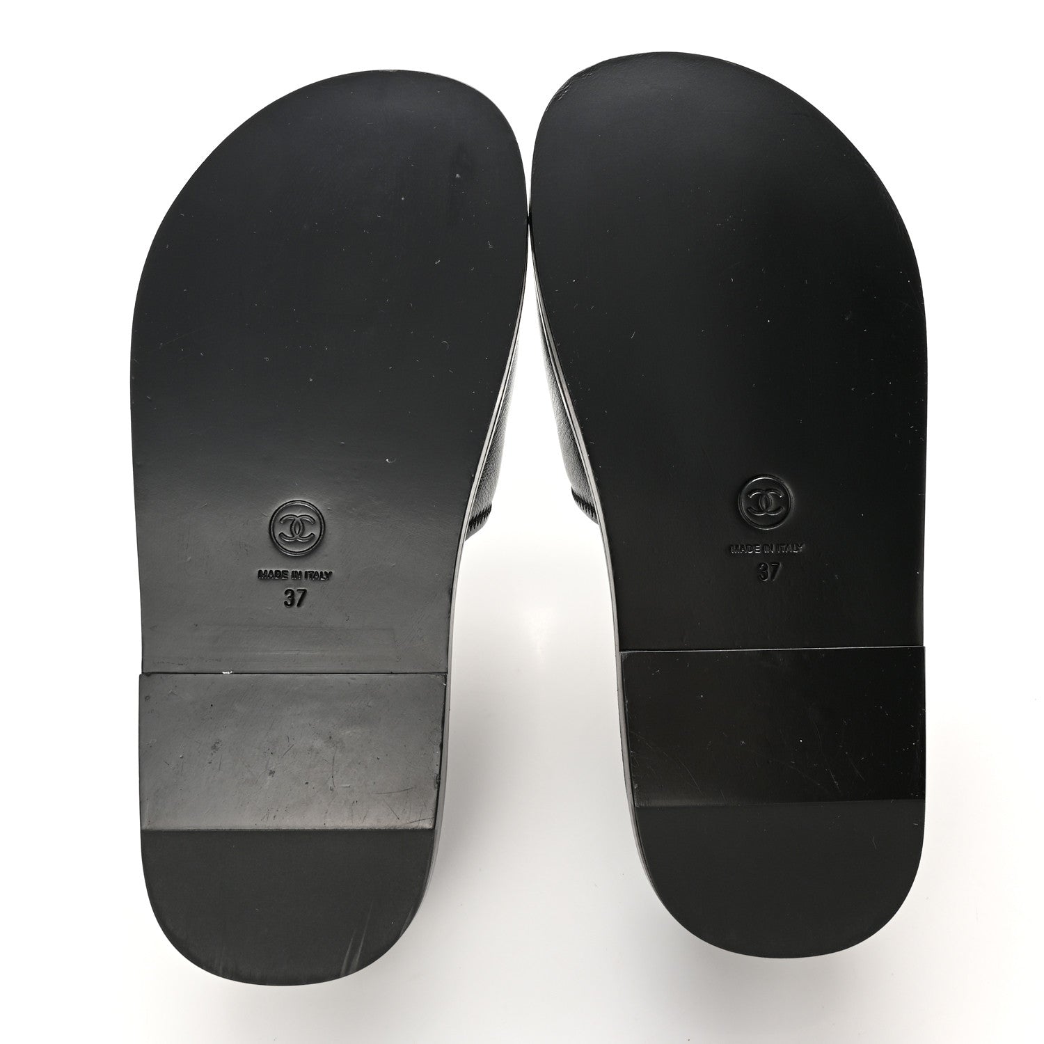 Chanel Lambskin Cha-Nel Mule Sandals 37 Black Multicolor 5 of 12
