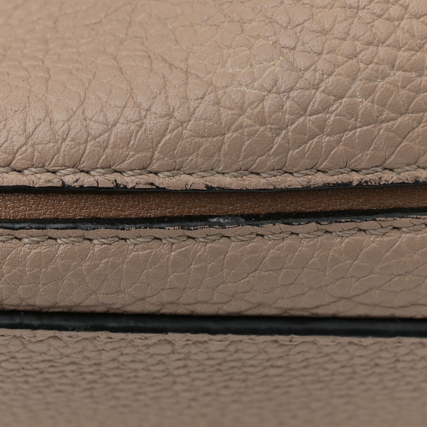 Loewe Grained Calfskin Small Puzzle Bag Sand Mink 1634538