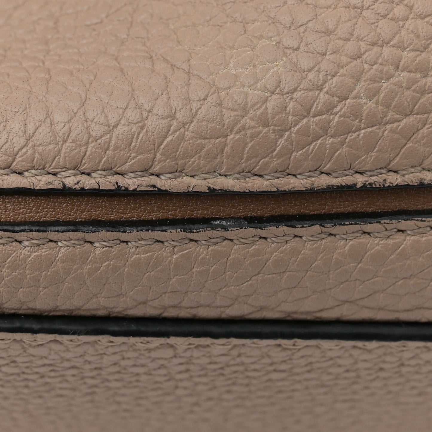 Grained Calfskin Small Puzzle Bag Sand Mink