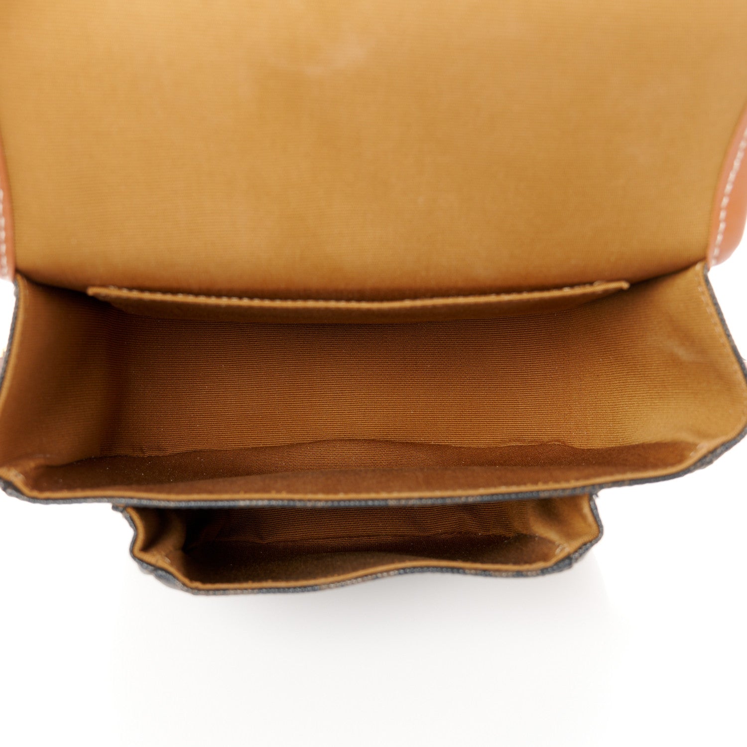 Celine Triomphe Canvas Medium Folco Bag Tan 5 of 12