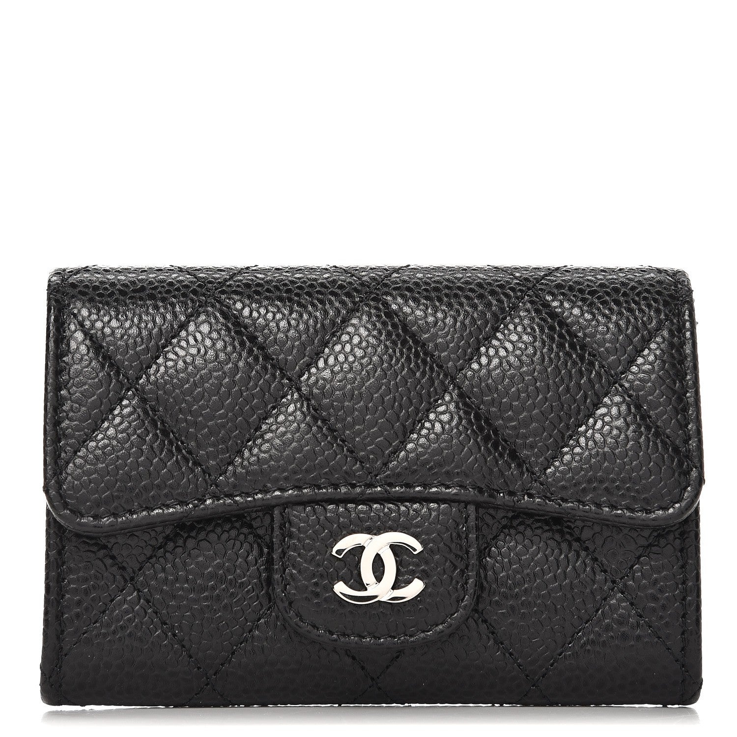 Chanel Caviar Quilted Flap Card Holder Black 1 of 8