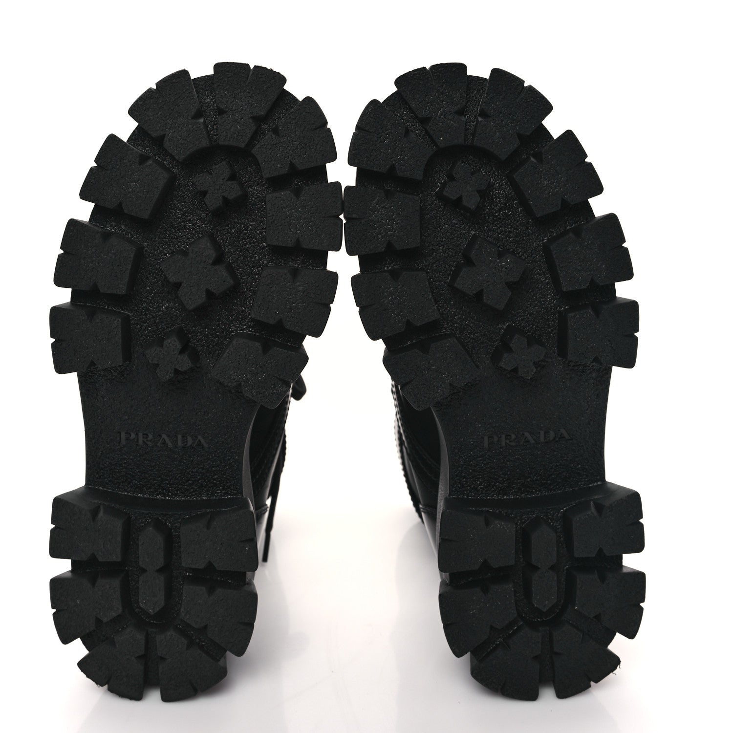 Prada Spazzolato Rois Re-Nylon Metal Triangle Logo Monolith Pouch Pocket 55mm Boots 36.5 Black 5 of 8