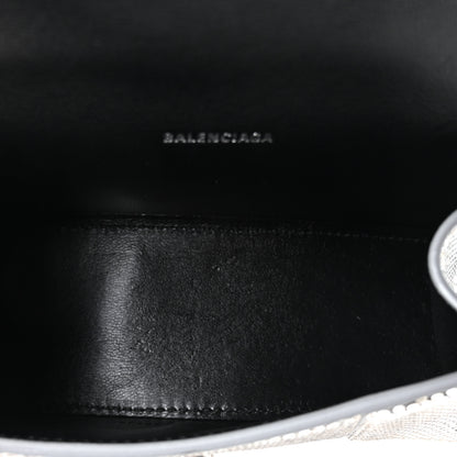 Balenciaga Strass Suede Hourglass Top Handle Bag XS Smoke Grey Crystal 5 of 9