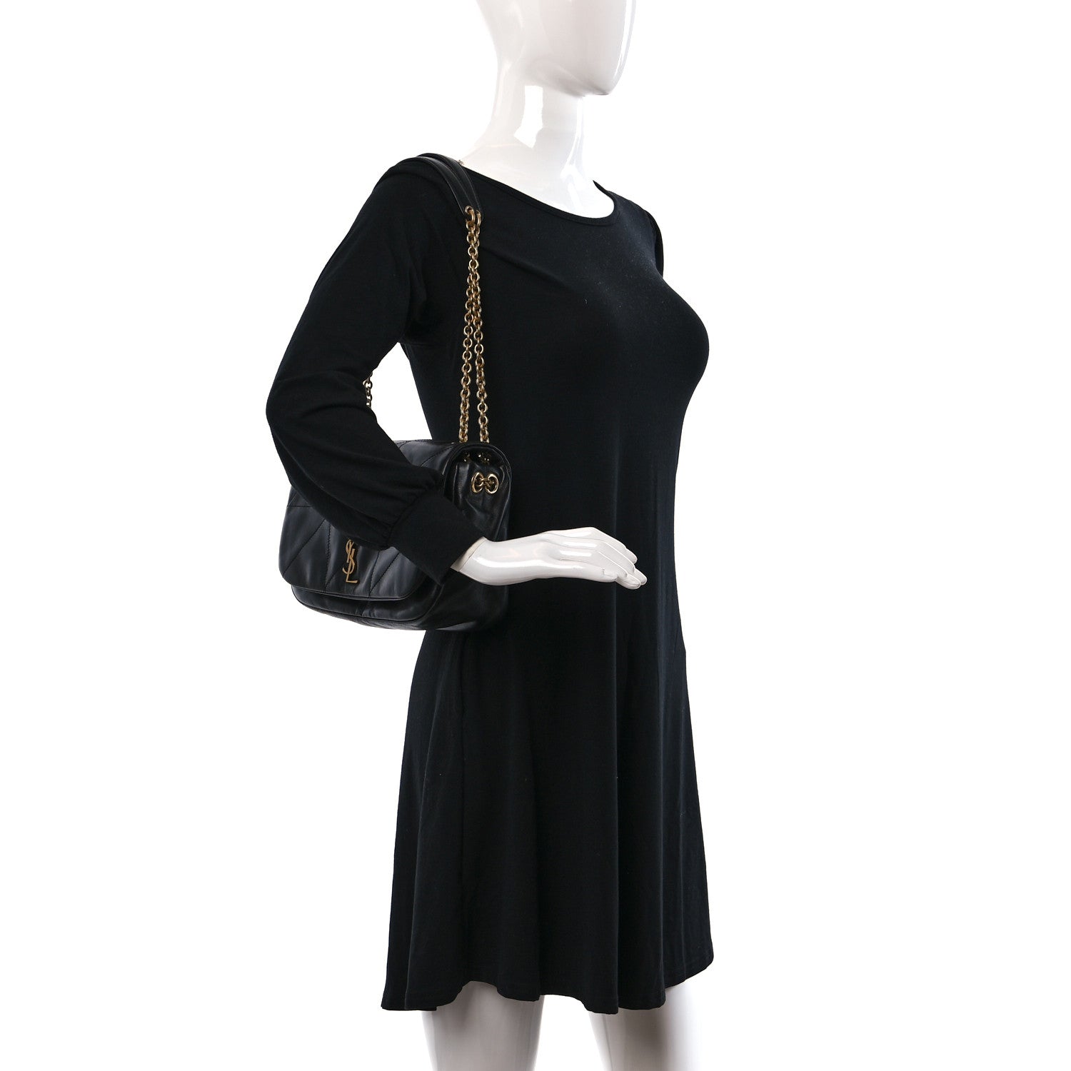 Saint Laurent Lambskin Matelasse Monogram Small Jamie 4.3 Black 2 of 9