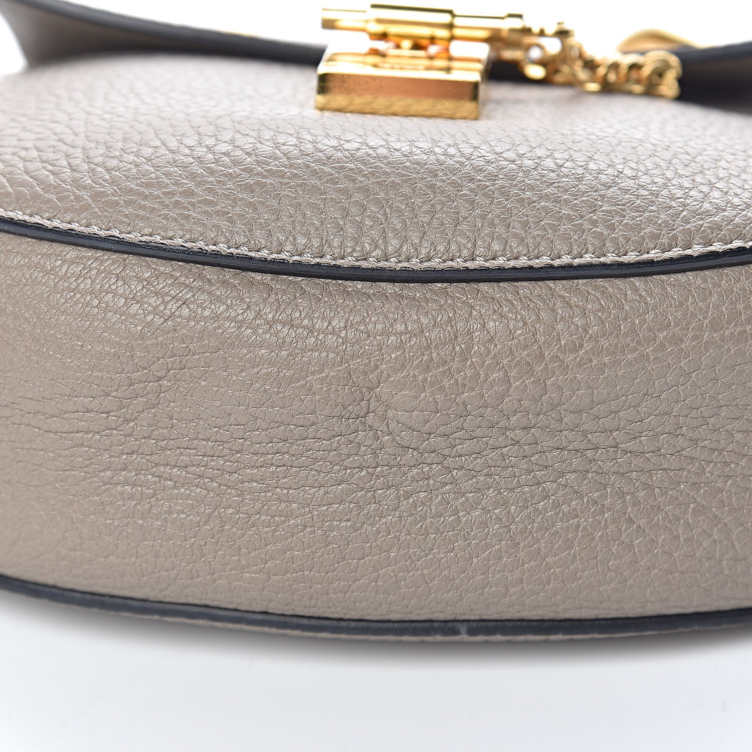 Chloe Grained Lambskin Mini Drew Shoulder Bag Motty Grey 10 of 10