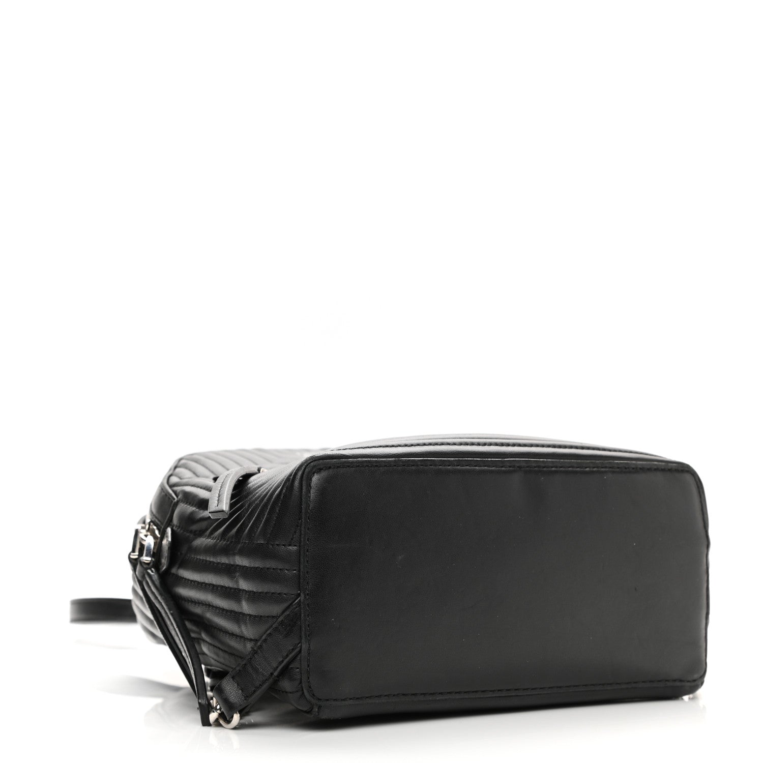 Fendi Shiny Nappa Trapuntata Mini Backpack Black 4 of 11