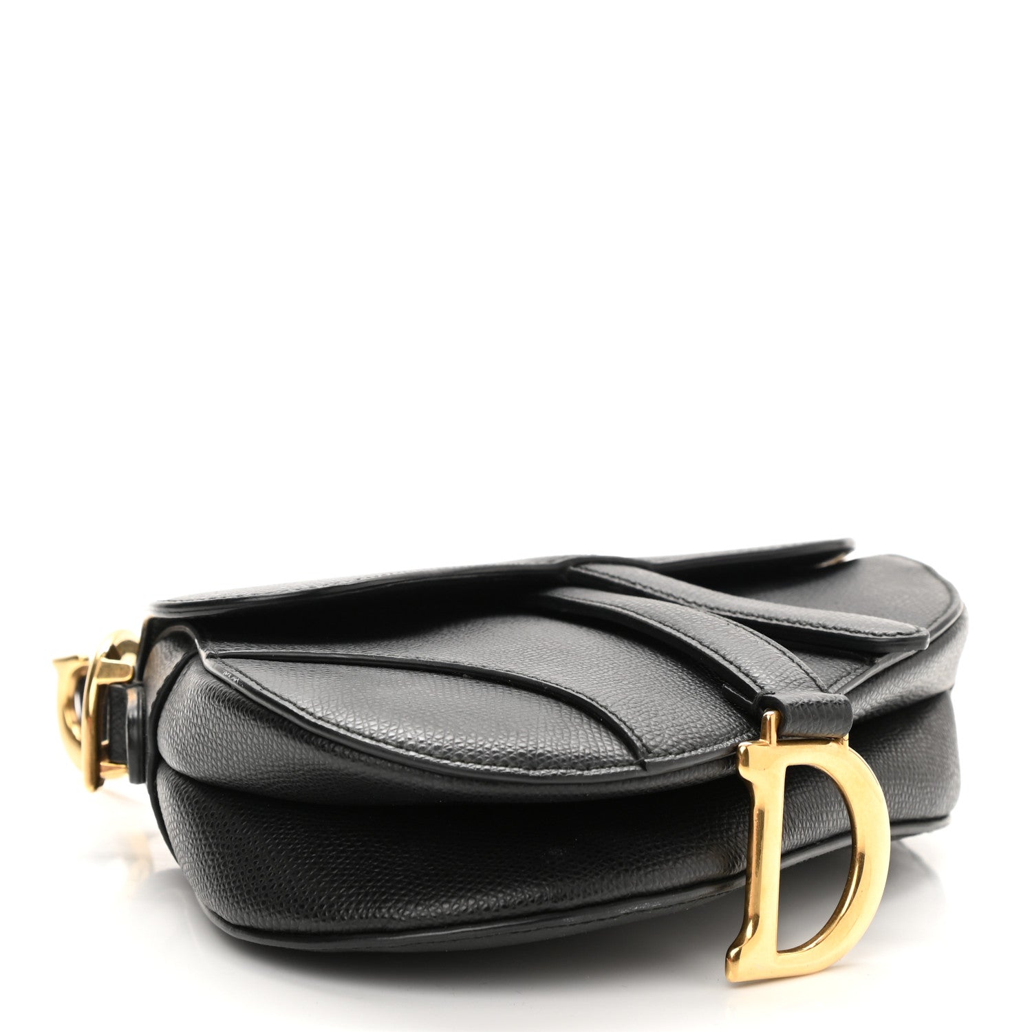 Christian Dior Grained Calfskin Mini Saddle Bag Black 4 of 7