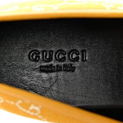 Gucci Canvas Lame GG Monogram Horsebit Womens Jordaan Loafers 36.5 Lemon Silver 7 of 11