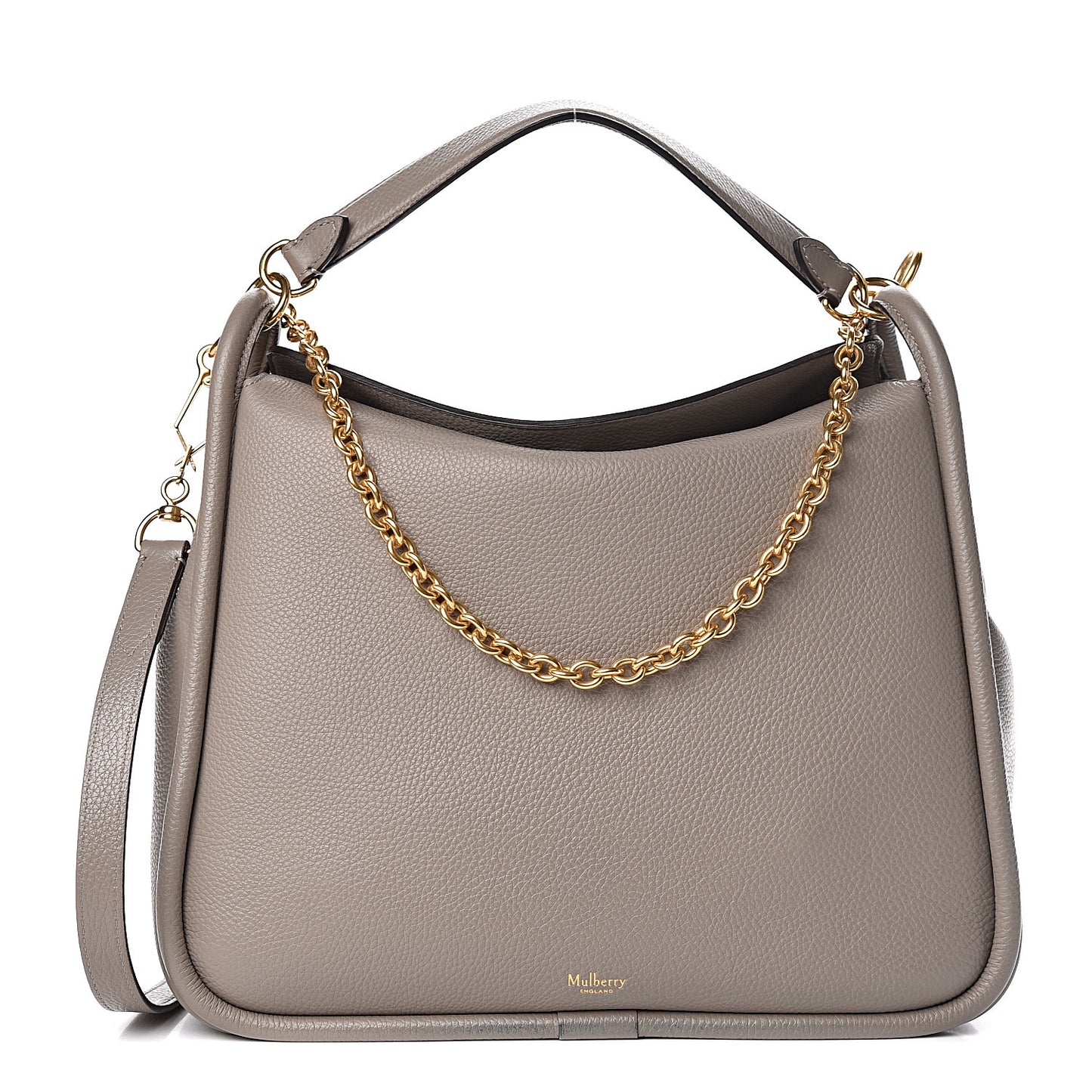 Small Classic Grain Calfskin Leighton Grey