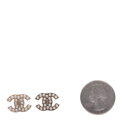 Chanel Pearl CC Earrings Gold 2 of 5
