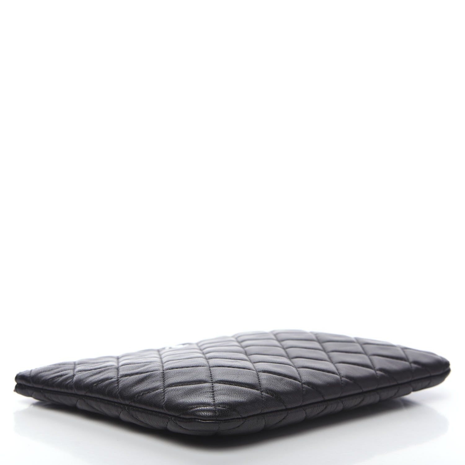Chanel Lambskin Quilted Medium Cosmetic Case Black 3 of 6