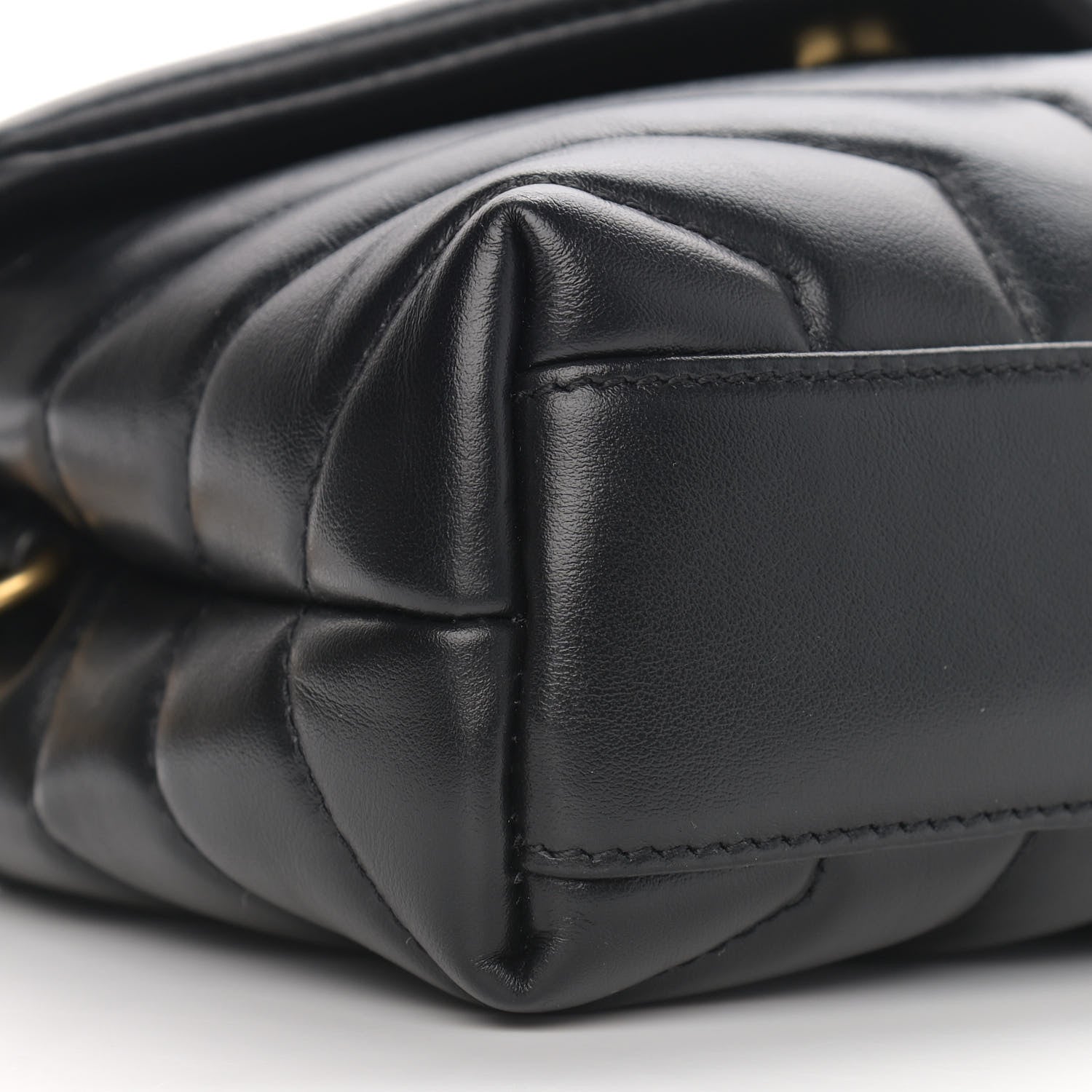 Saint Laurent Calfskin Y Quilted Monogram Toy Loulou Crossbody Bag Black 7 of 8