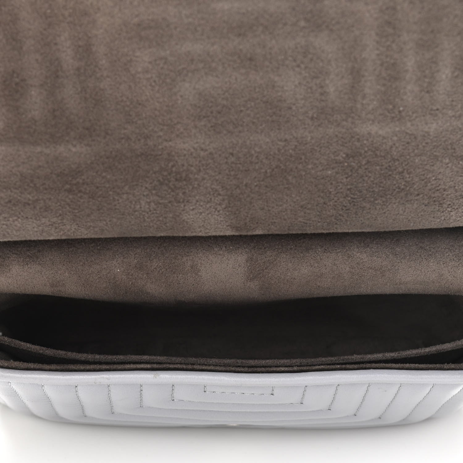 Fendi Shiny Nappa Trapuntata Micro Double Baguette Ardesia 5 of 10