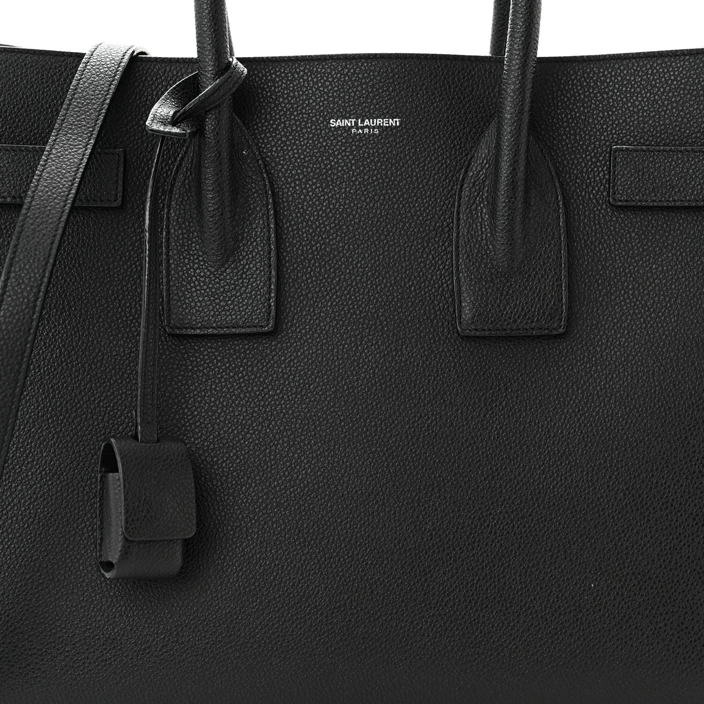 Grained Calfskin Small Sac De Jour Black