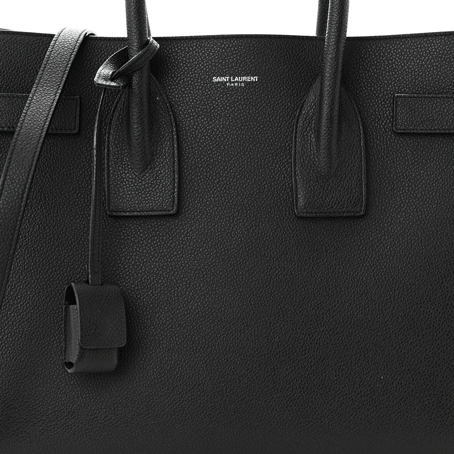 Saint Laurent Grained Calfskin Small Sac De Jour Black 9 of 13