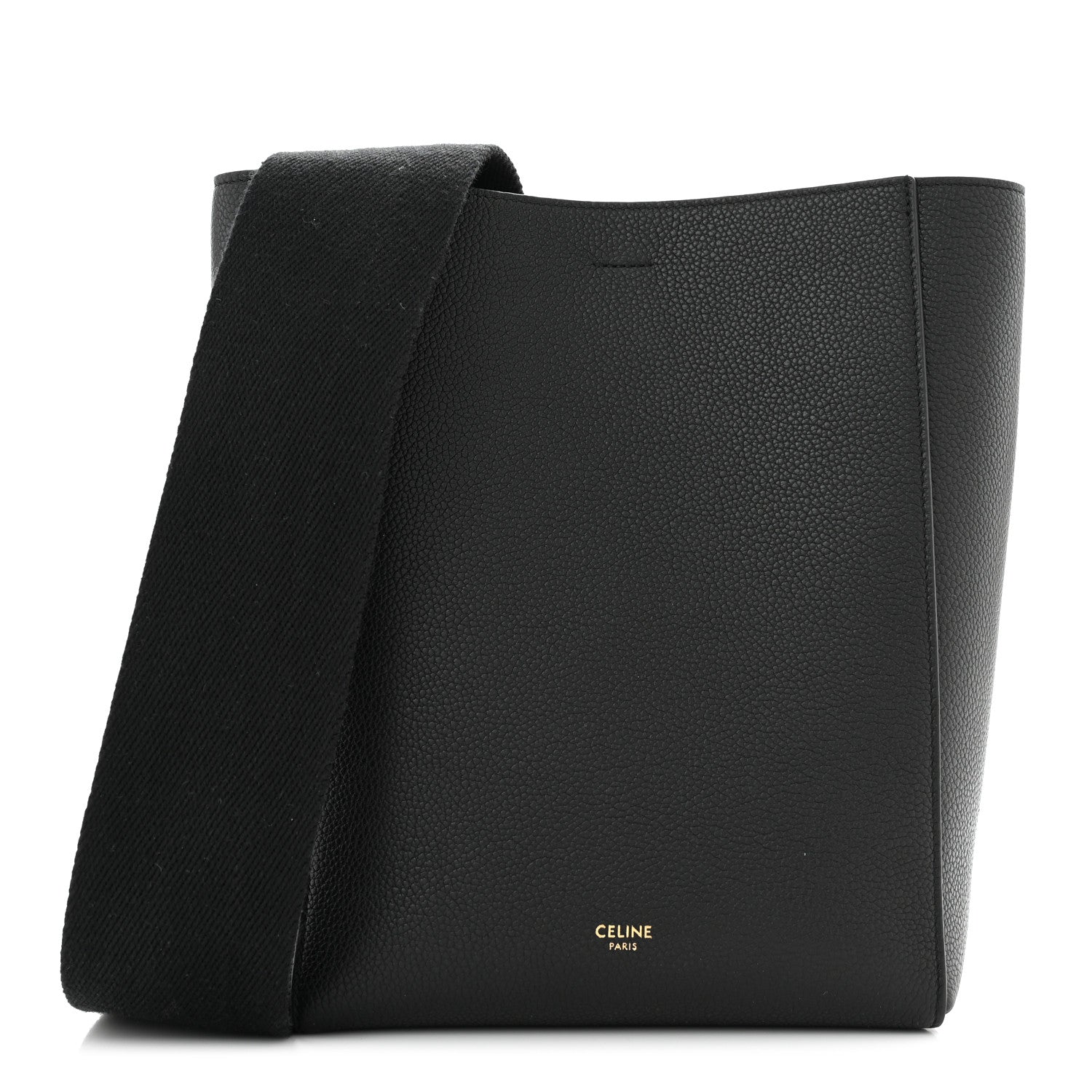 Celine Soft Grained Calfskin Small Sangle Bucket Bag Black 1 of 9
