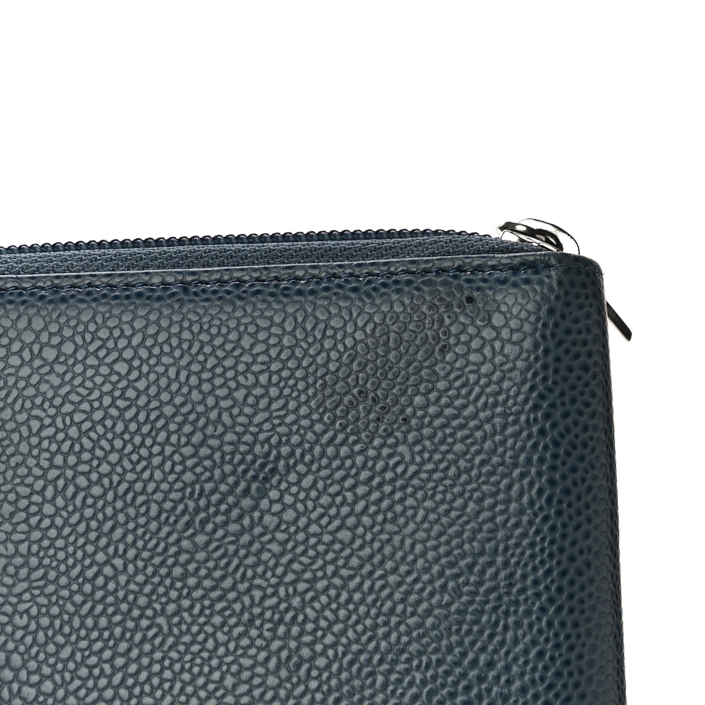 Caviar Large CC Timeless Zip Around Wallet Blue