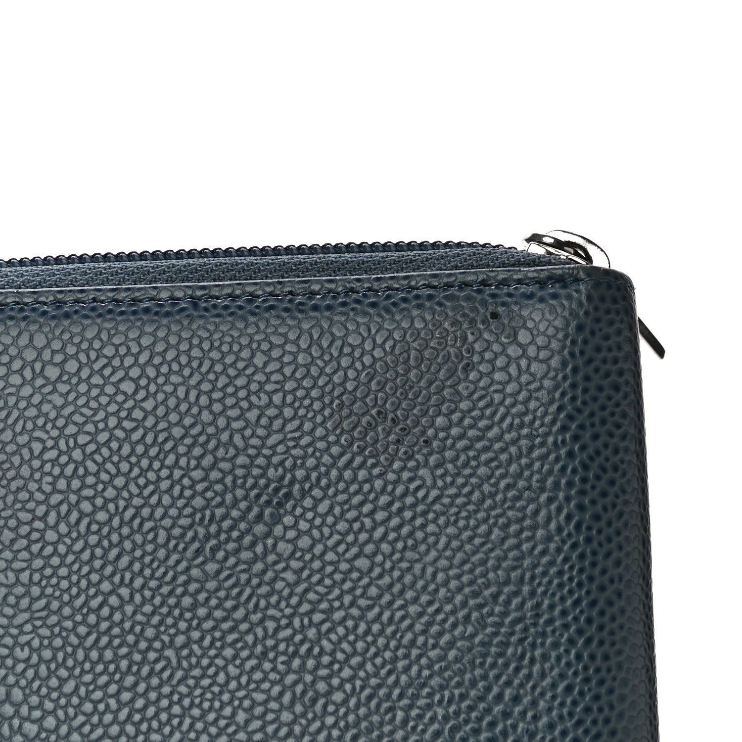 Chanel Caviar Large CC Timeless Zip Around Wallet Blue 13 of 13