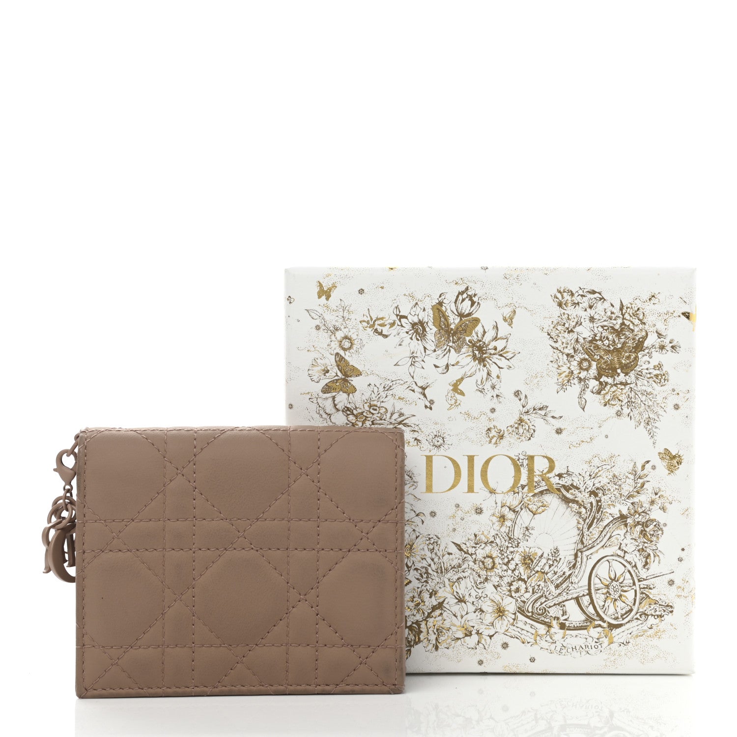 Christian Dior Ultra Matte Calfskin Cannage Mini Lady Dior Wallet Fard 9 of 9