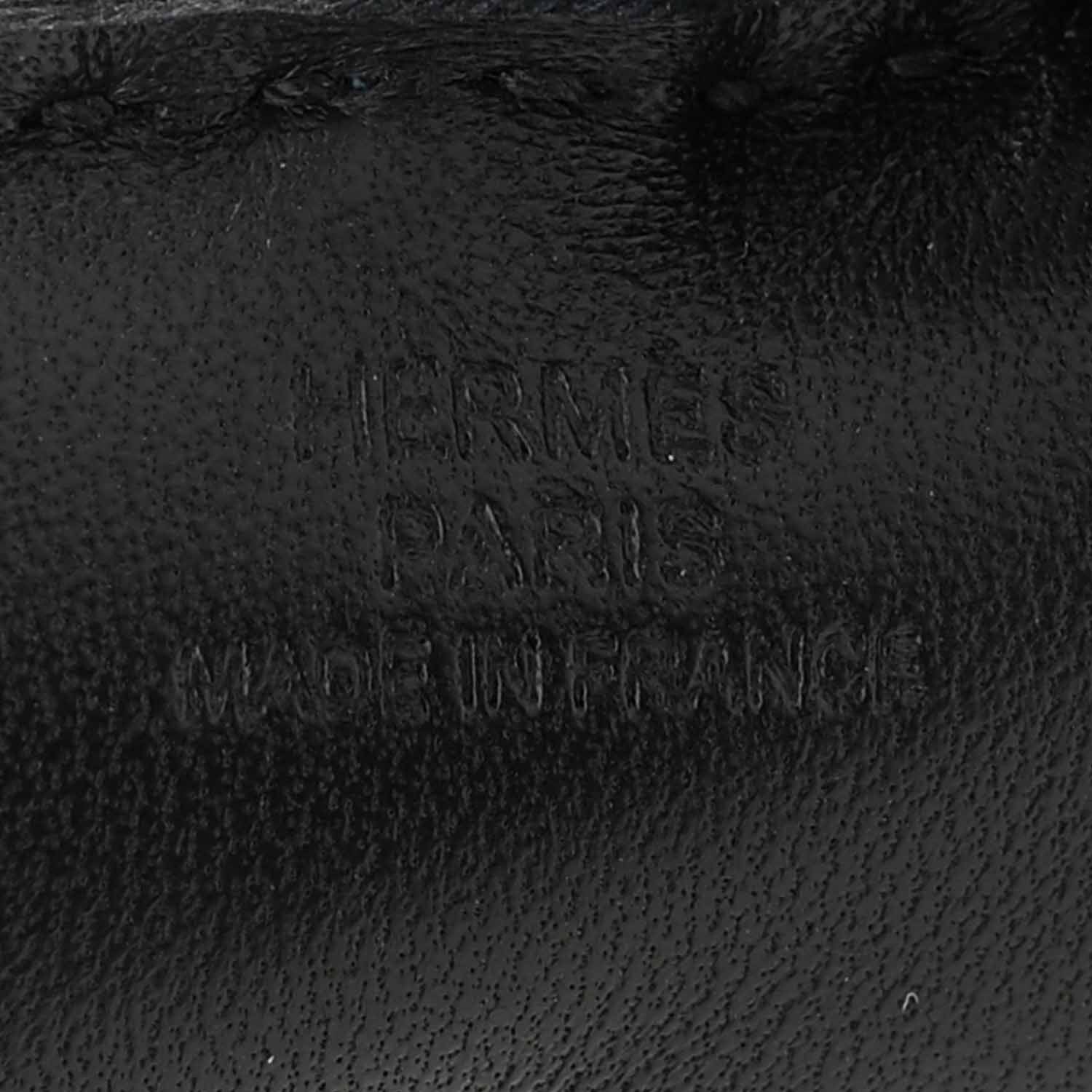 Hermes Milo Lambskin Grigri Rodeo Robeo 24 Bag Charm PM Black Vert Mangrove Celeste 5 of 10