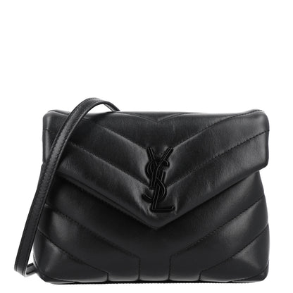 Saint Laurent Calfskin Y Quilted Monogram Toy Loulou Crossbody Bag Black 1 of 11