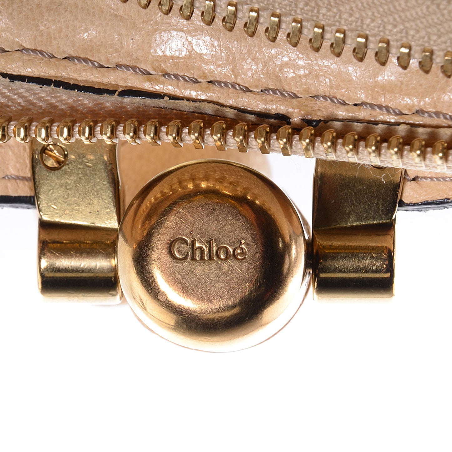 Leather Heloise Satchel Beige