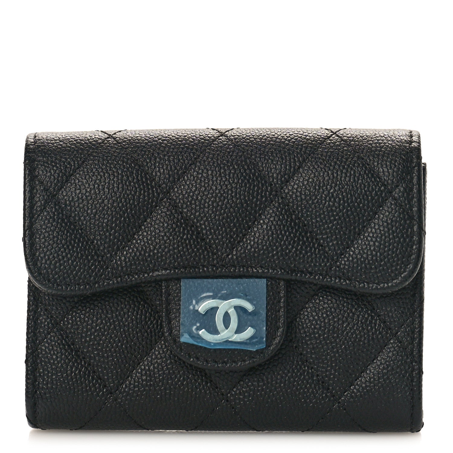 Chanel Caviar Quilted Flap Card Holder Wallet Black 1 of 10