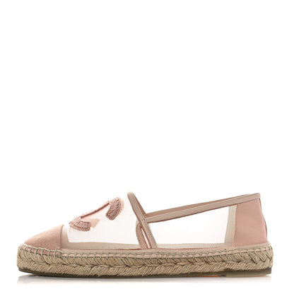 Chanel Mesh Grosgrain CC Espadrilles 39 Pink 1 of 9