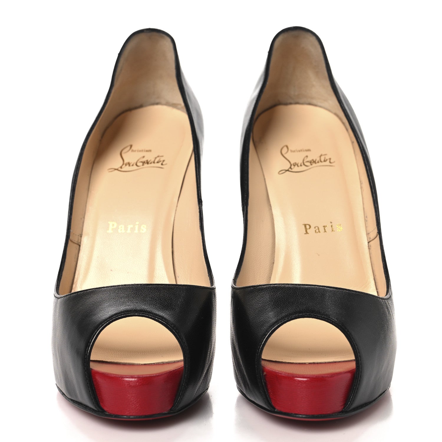 Christian Louboutin Kid Very Prive 120 Pumps 38 Black Red 3 of 10