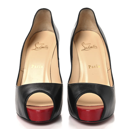 Christian Louboutin Kid Very Prive 120 Pumps 38 Black Red 3 of 10