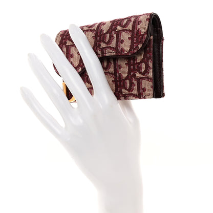 Christian Dior Oblique Saddle Card Holder Bordeaux 2 of 11