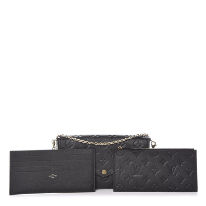 Louis Vuitton Empreinte Pochette Felicie Chain Wallet Black 3 of 12