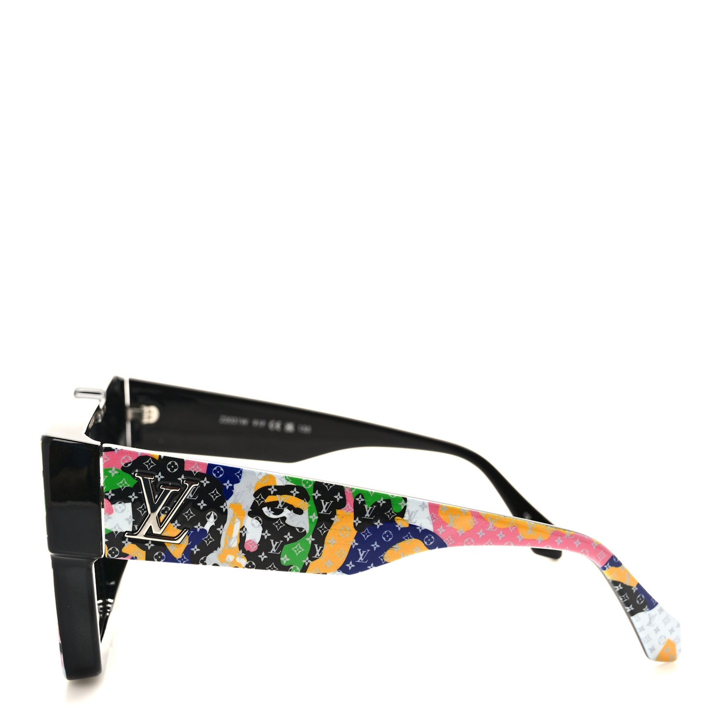 Acetate Swarovski Monogram Portrait Crystal Cyclone Sunglasses Z2031W Multicolor