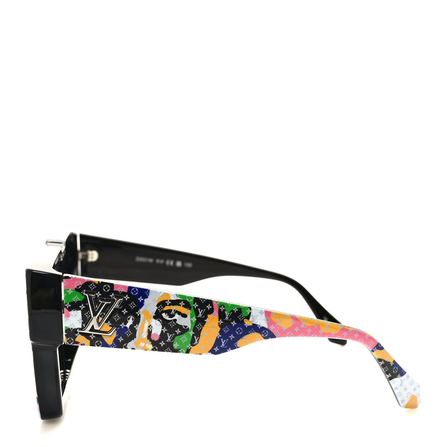 Louis Vuitton Acetate Swarovski Monogram Portrait Crystal Cyclone Sunglasses Z2031W Multicolor 3 of 9