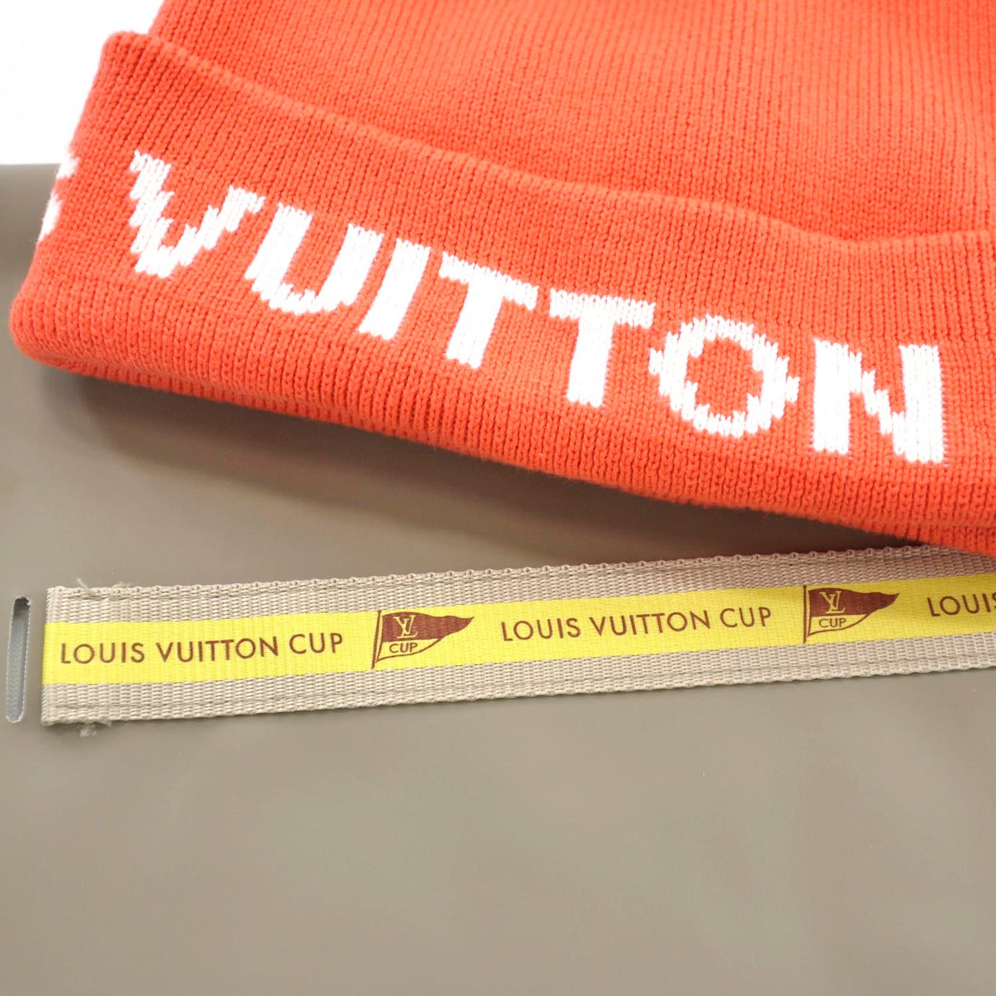 Cotton Cashmere Cup Beanie Hat Orange